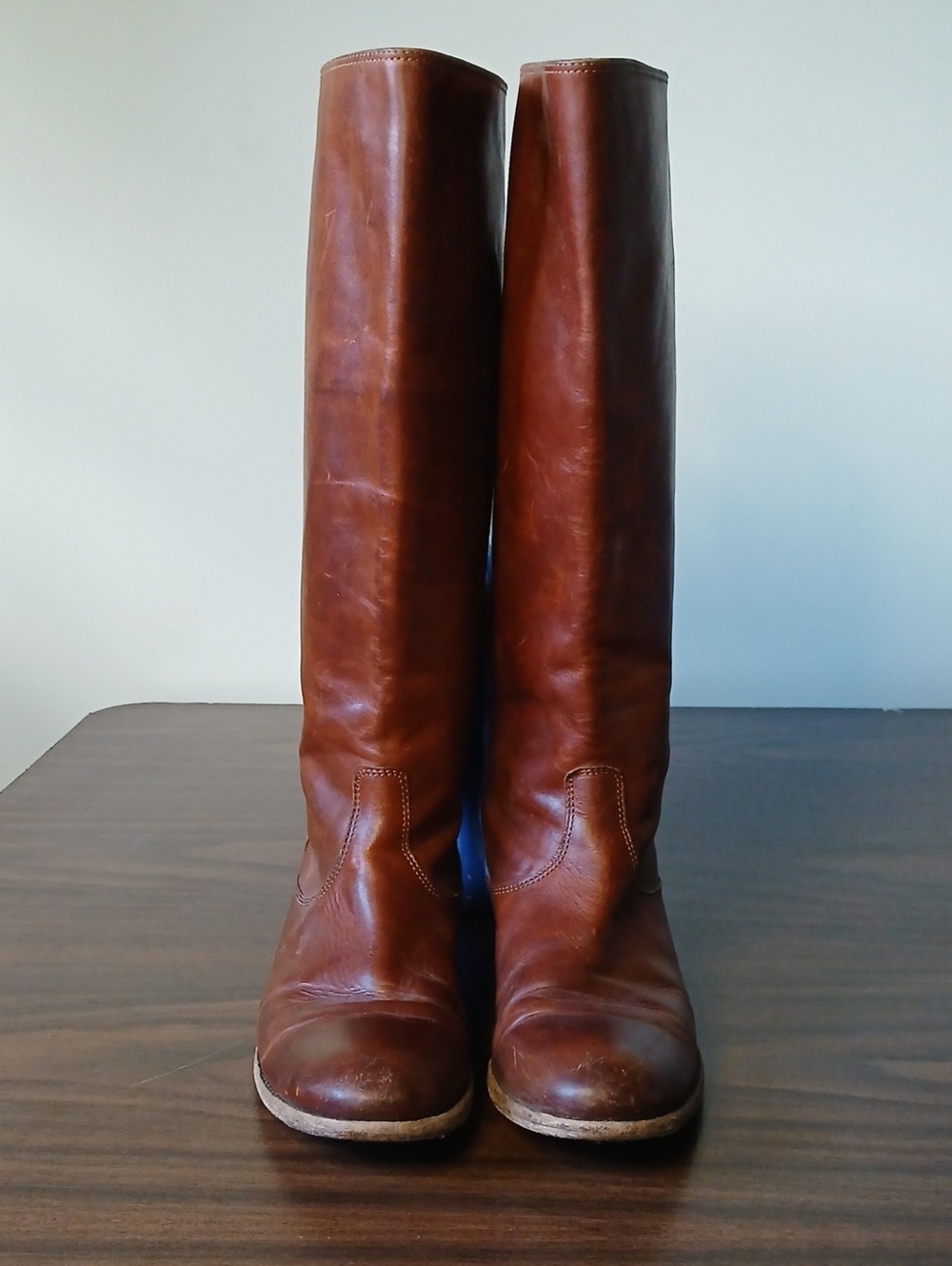 Frye Tall Cognac Leather Over-the-Knee Boots